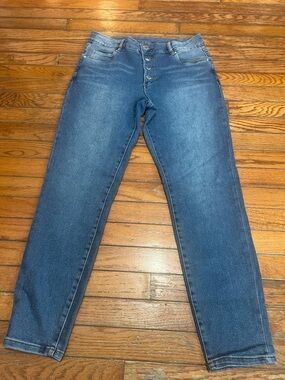 Tahari Skinny Jeans in Medium Blue Wash